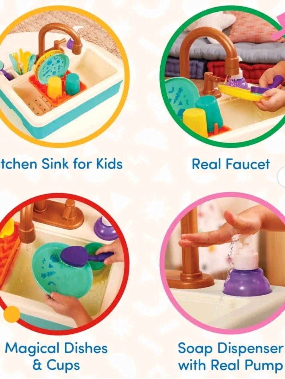 New Battat Splash & Sparkle Sink Kids Interactive Playset NIB
